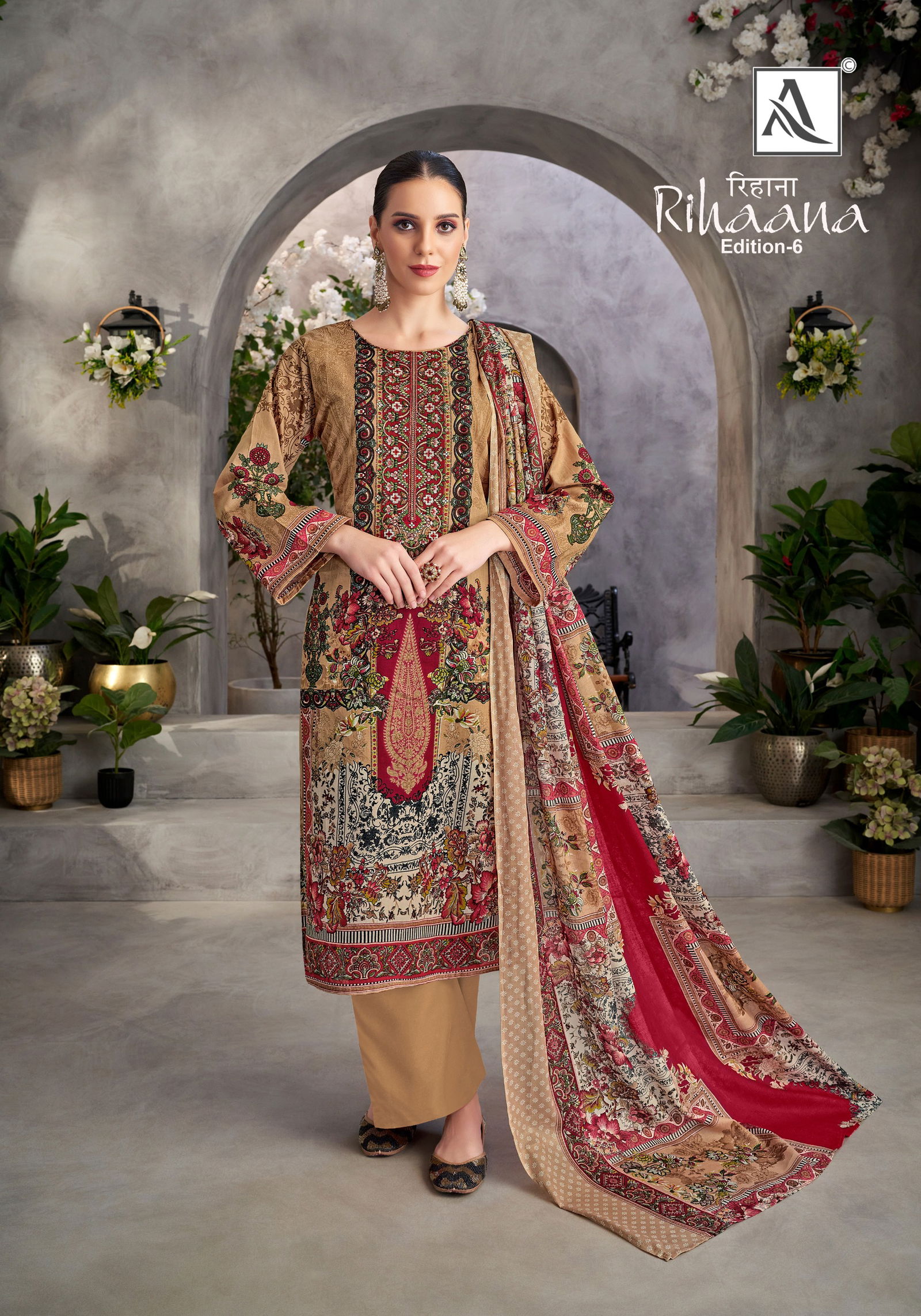 Rihaana 6 By Alok Suit Cambric Cotton Pakistani Dress Material Suppliers In India